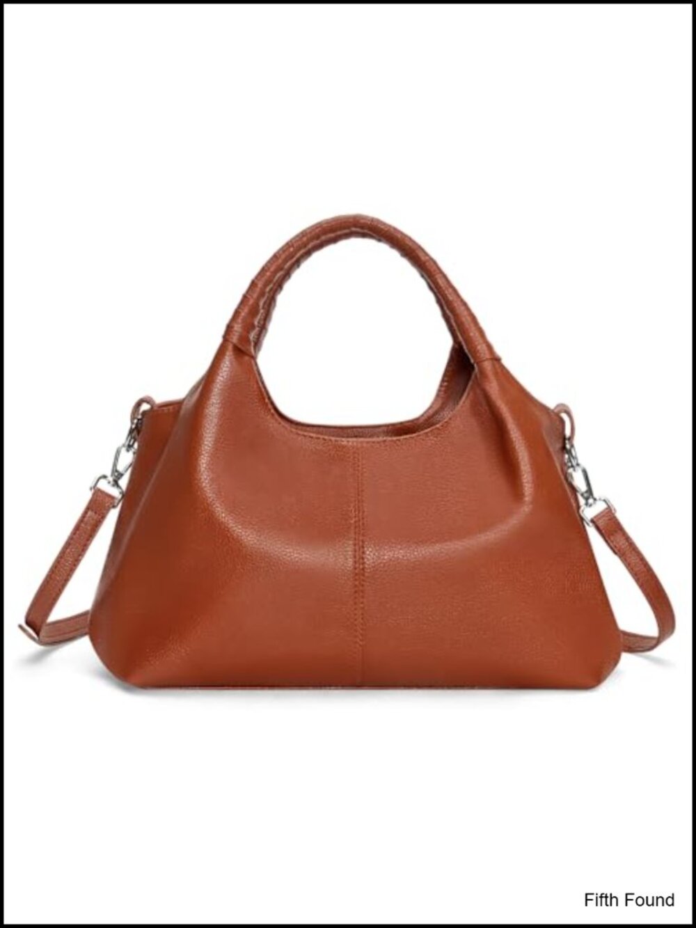 PU Leather Medium Hobo Shoulder Bag with Top Handle Adjustable Strap